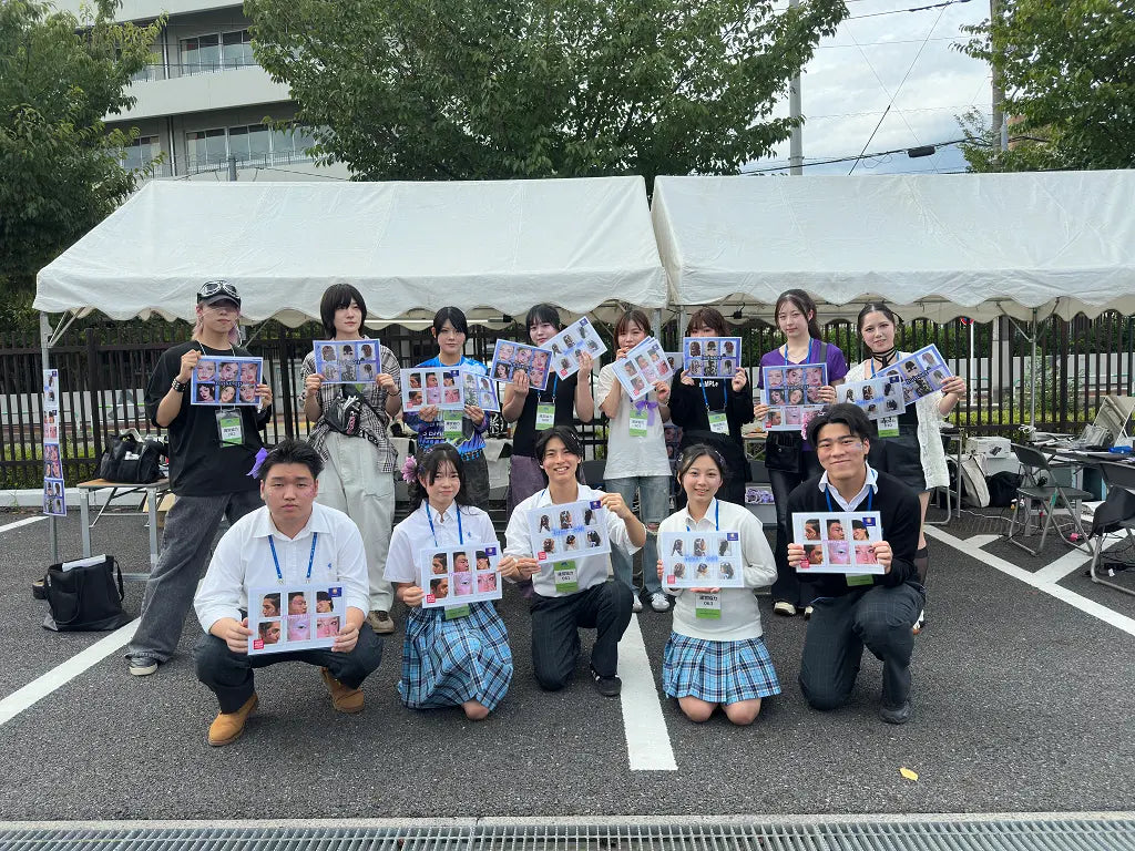 東京モード学園がクラーク記念国際高校とともに、クリアソン新宿を応援！学生たちがヘアアレンジ、フェイスペイントを実施。