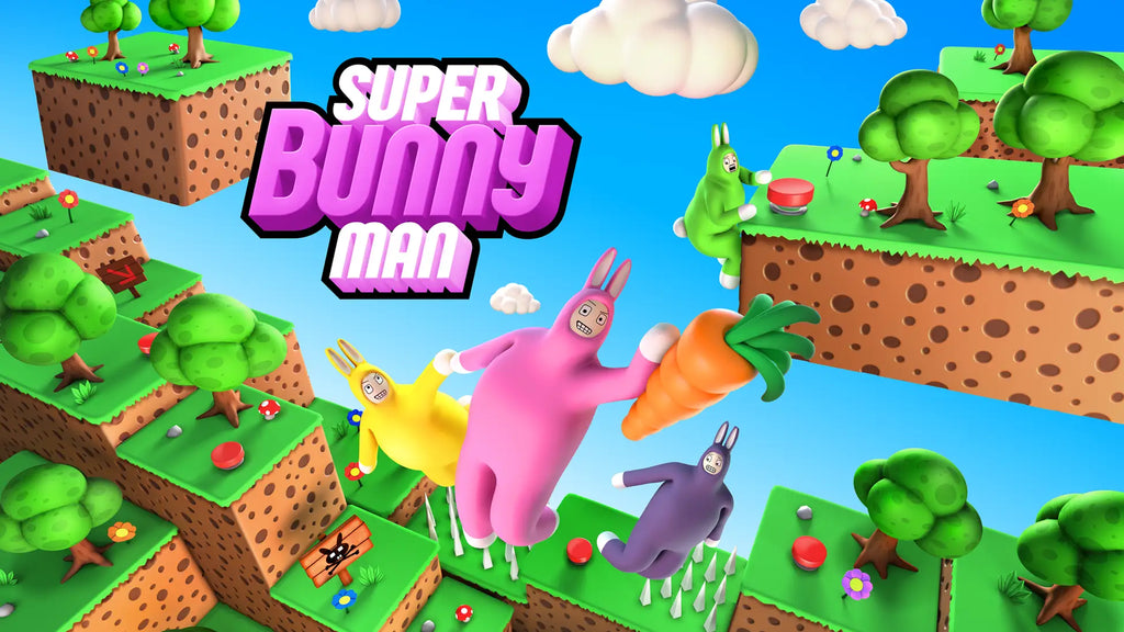 あの伝説のバカゲーがSwitch版で登場！謎のウサギ男が飛び跳ねまくる『Super Bunny Man』が2024年11月21日に配信開始