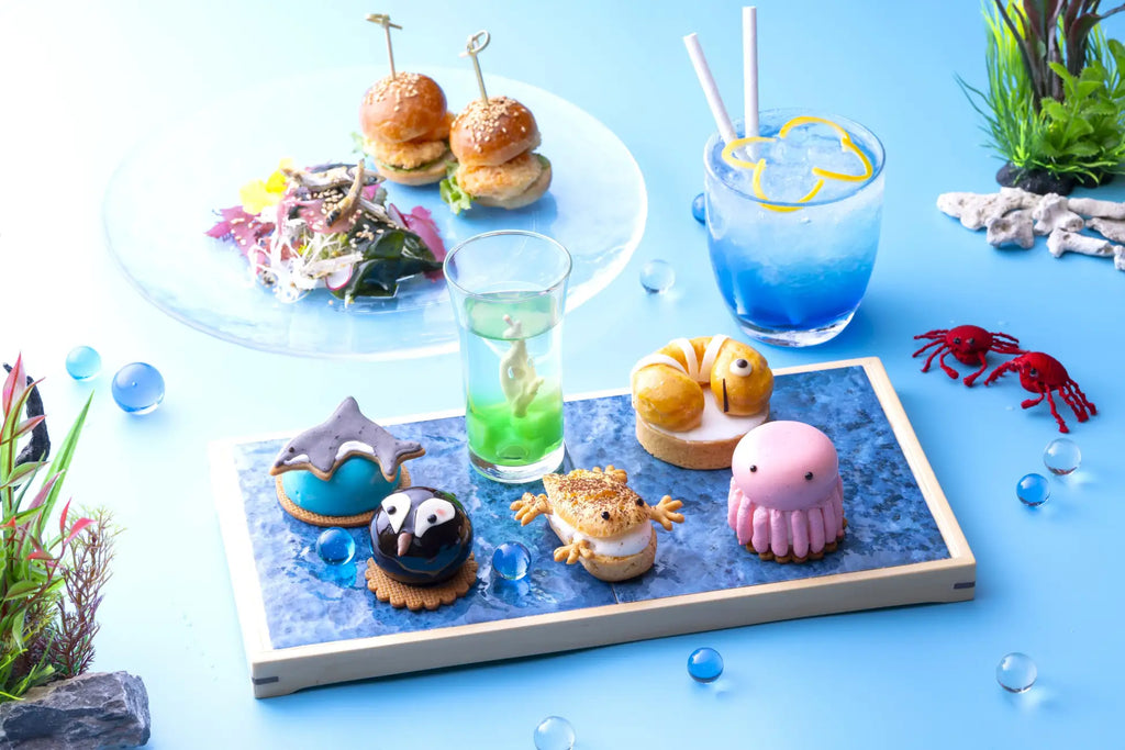 京都水族館の水のいきものをモチーフにした、スイーツ&セイボリーが登場！ハイアット リージェンシー 京都 × 京都水族館「コラボレーション アフタヌーンティー」