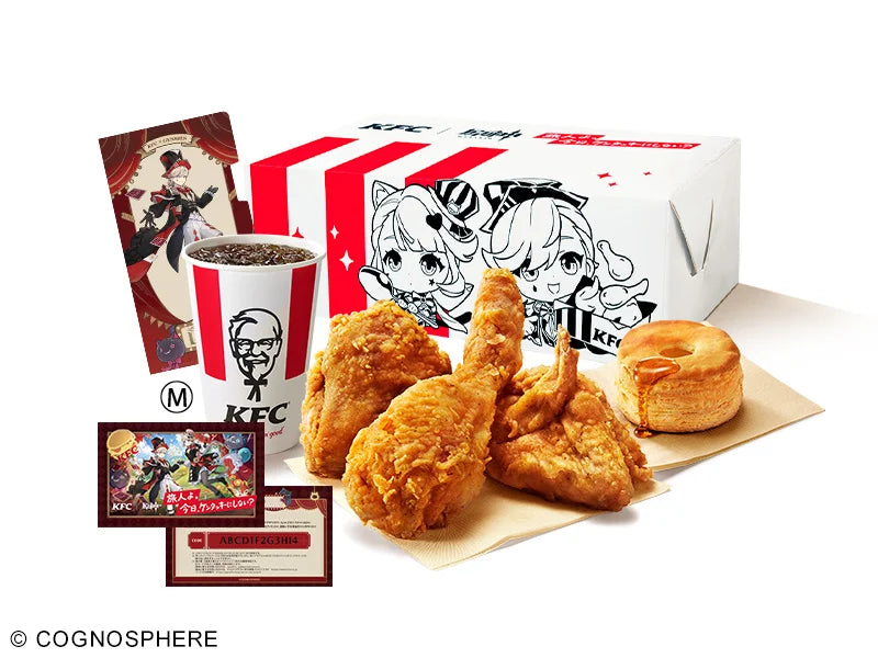 【KFC×原神】コラボデザインのチケットファイルやアクリルスタンドなど豪華アイテムが手に入る「原神コラボ・マジシャンパック」が10月2日(水)から10月31日(木)の期間限定で販売！